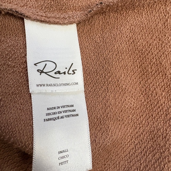 Rails Reeves Sweatshirt in Mountain Leopard Oversized Boxy Rolled Hem Size Small - Picture 3 of 10